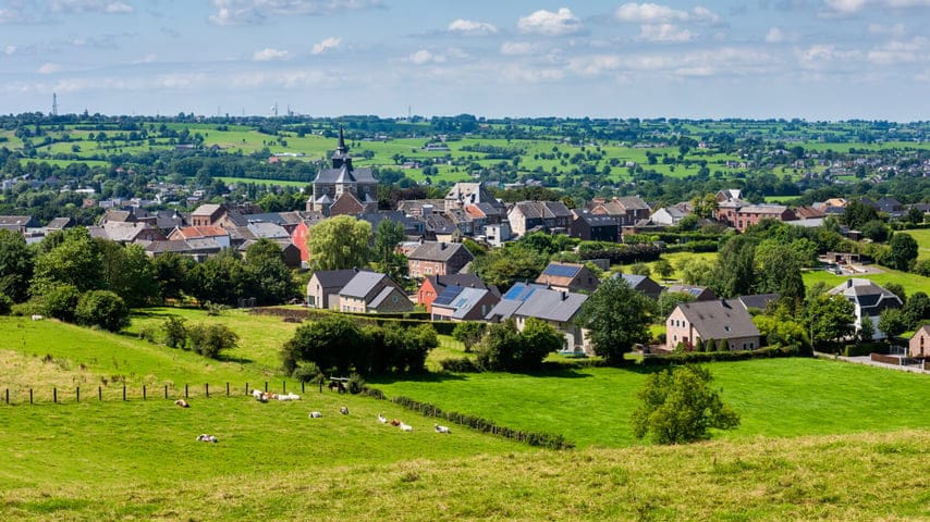 Belgian countryside, the landscape over which thousands of witnesses reported silent triangular craft