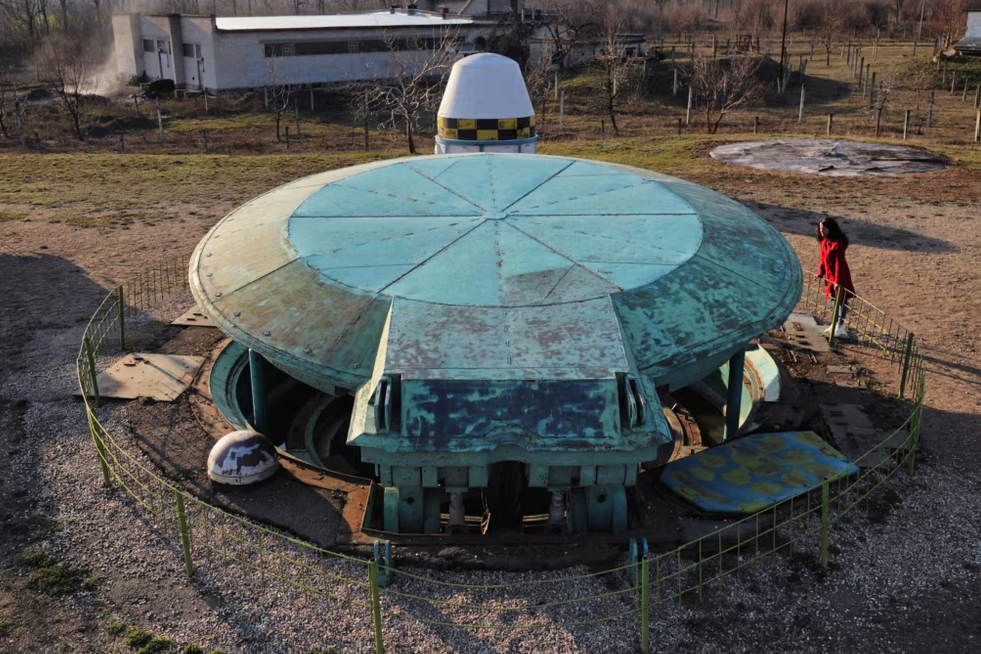 Former Soviet strategic missile base on the Ukrainian steppe, Cold War era