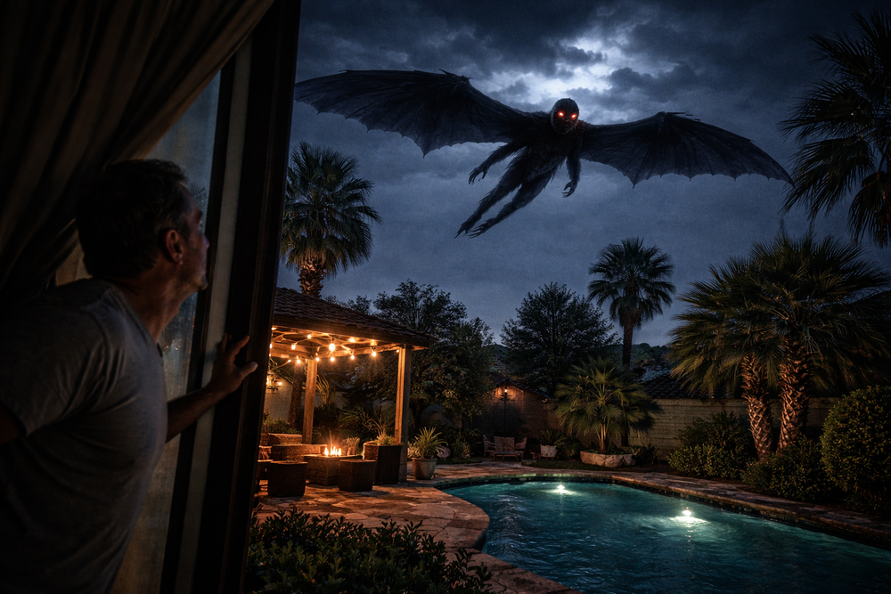 Large Winged Humanoid Reported Gliding Over Northwest Las Vegas Backyard in October 2017