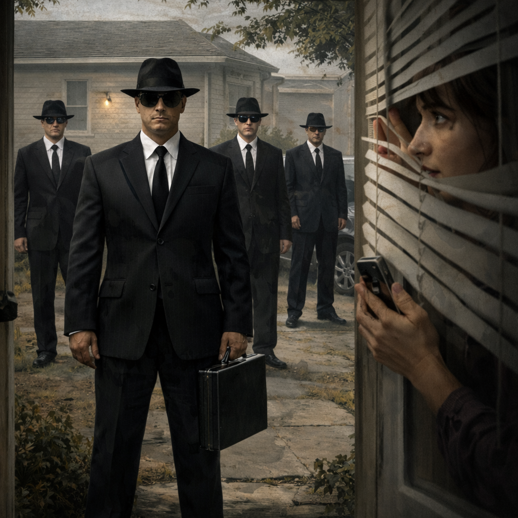 Men in Black Reported After UFO Sighting Near Stockton Levee