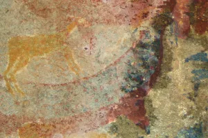 San cave painting in South Africa likely depicts extinct tusked dicynodont reptile