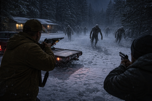 Father and Son Encounter Mysterious Gray, Furry Humanoids Near Union Creek, Oregon