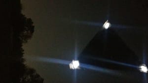 Silent Triangle Craft Hovers Over Car on Mississippi Highway